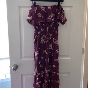 off the shoulder floral jumper